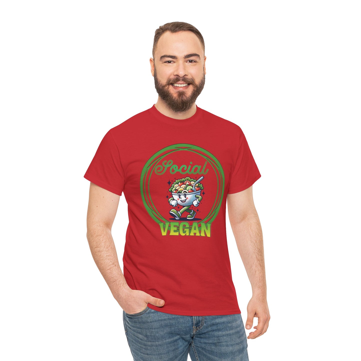 Social Vegan Unisex Tee - Man Woman Girl Love Tshirt