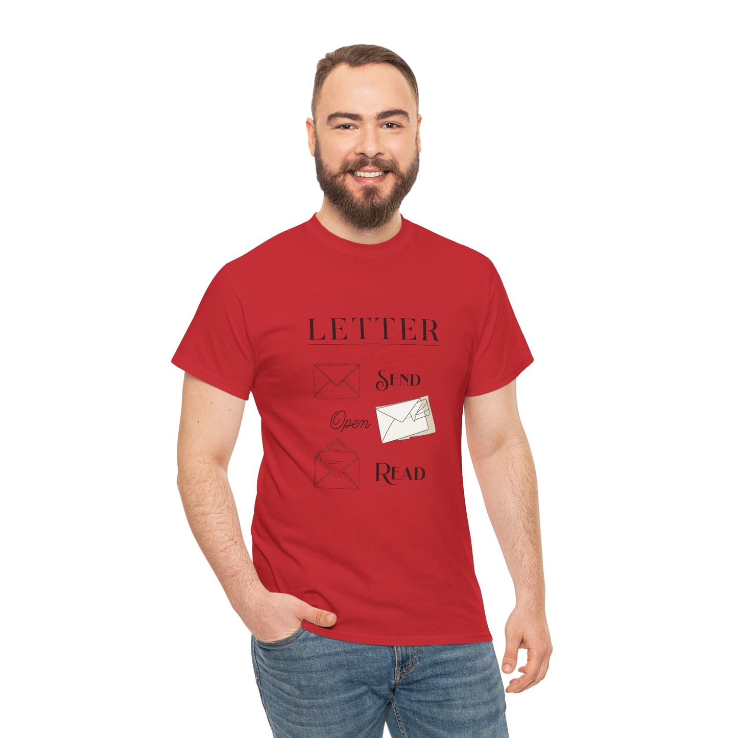 Letter T-Shirt Open Mail Reading Unisex Tee