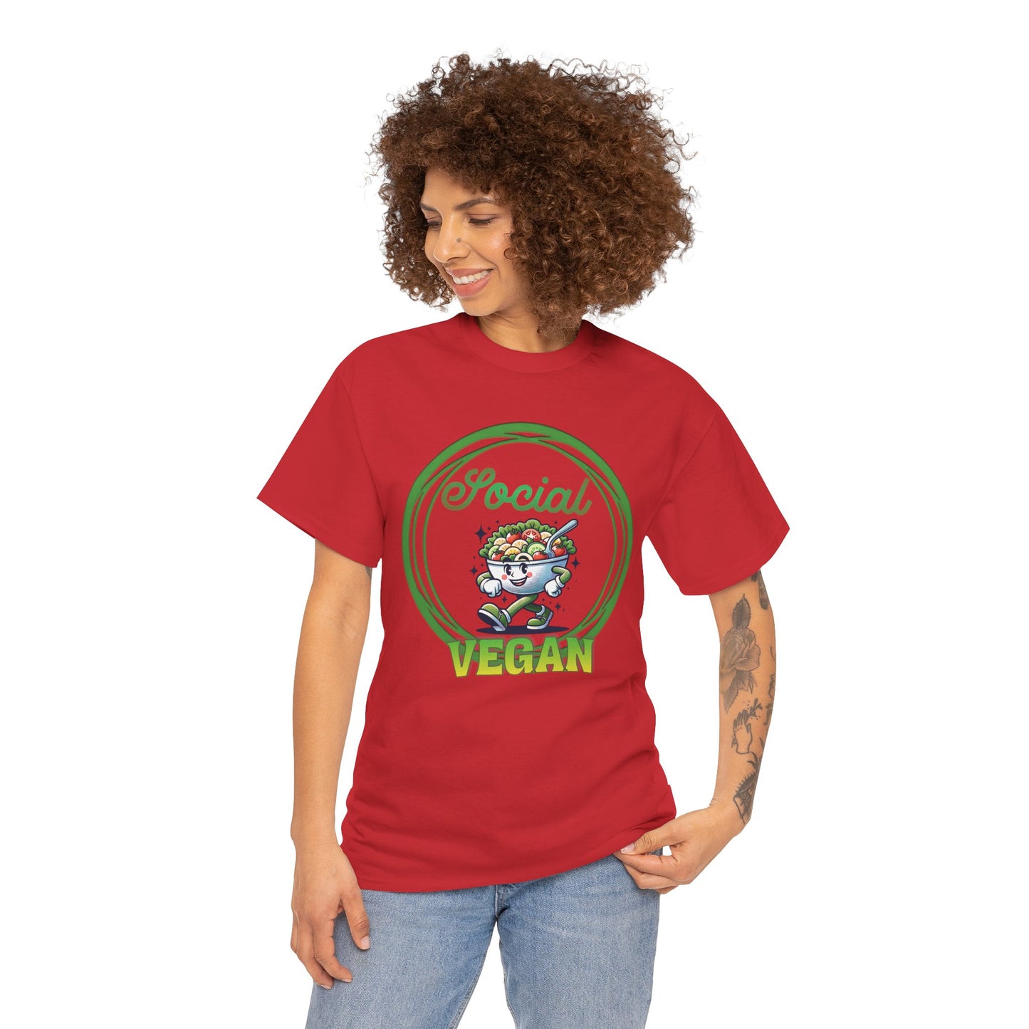 Social Vegan Unisex Tee - Man Woman Girl Love Tshirt