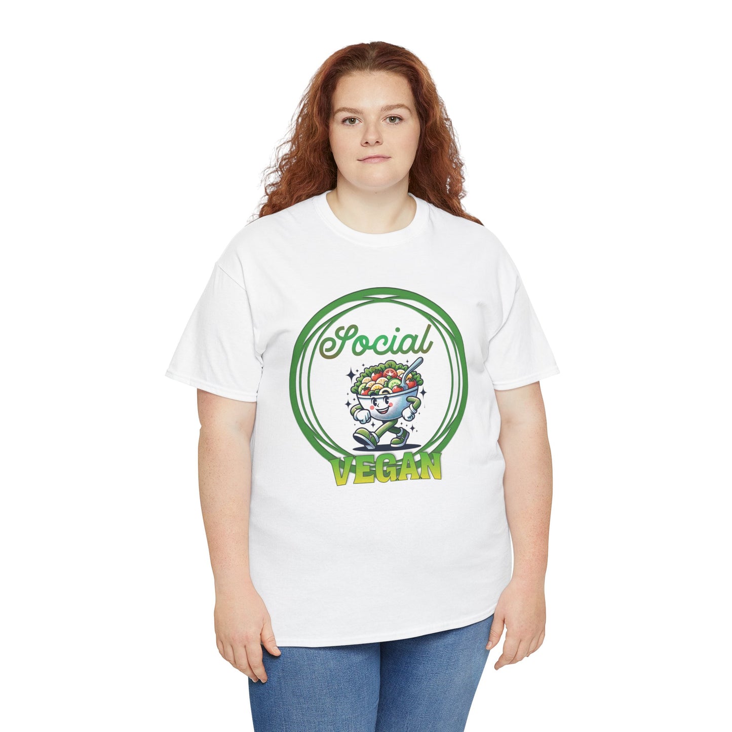Social Vegan Unisex Tee - Man Woman Girl Love Tshirt
