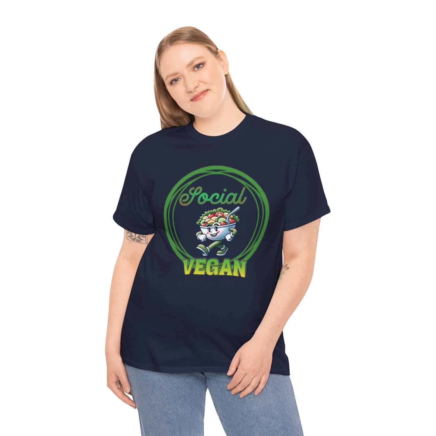 Social Vegan Unisex Tee - Man Woman Girl Love Tshirt