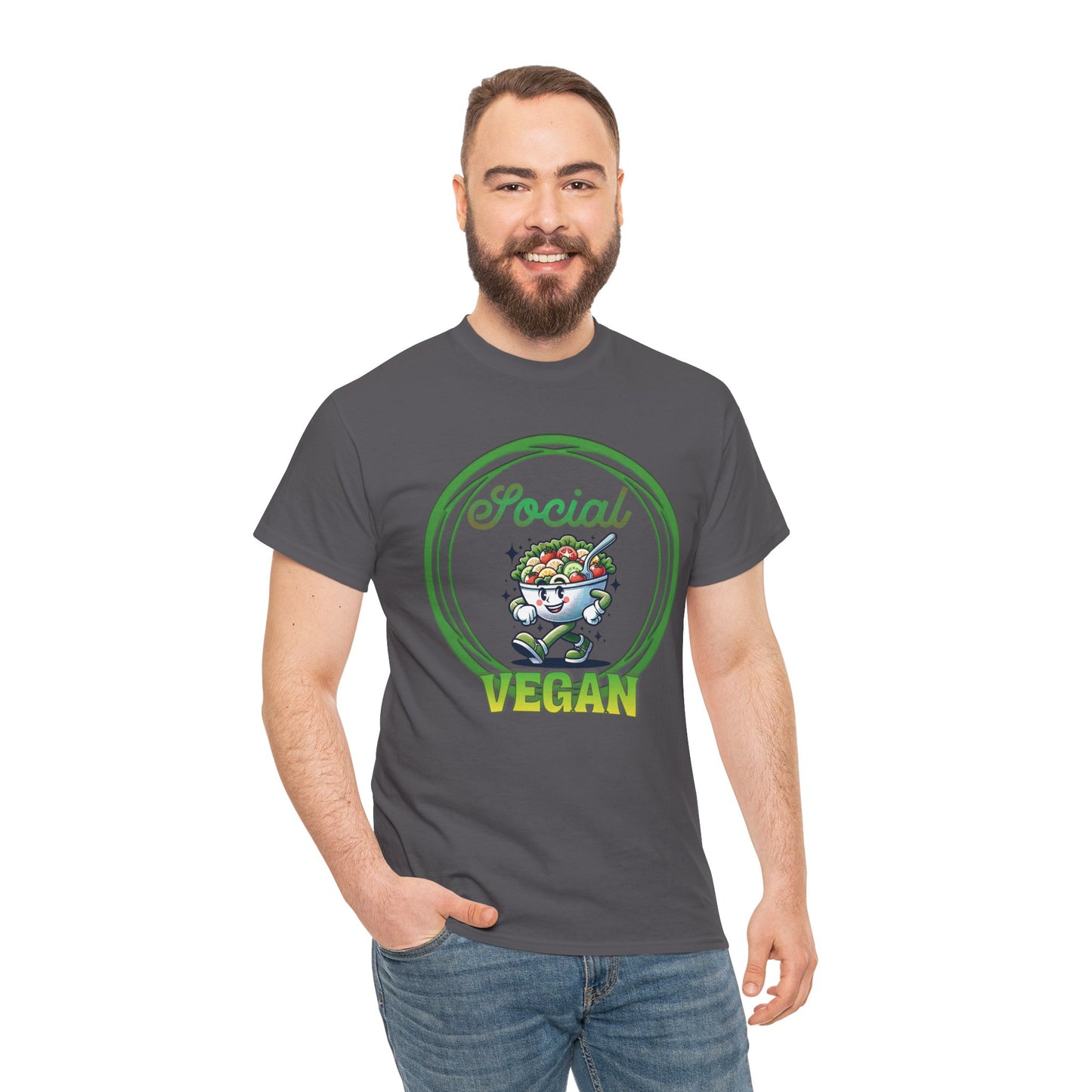 Social Vegan Unisex Tee - Man Woman Girl Love Tshirt