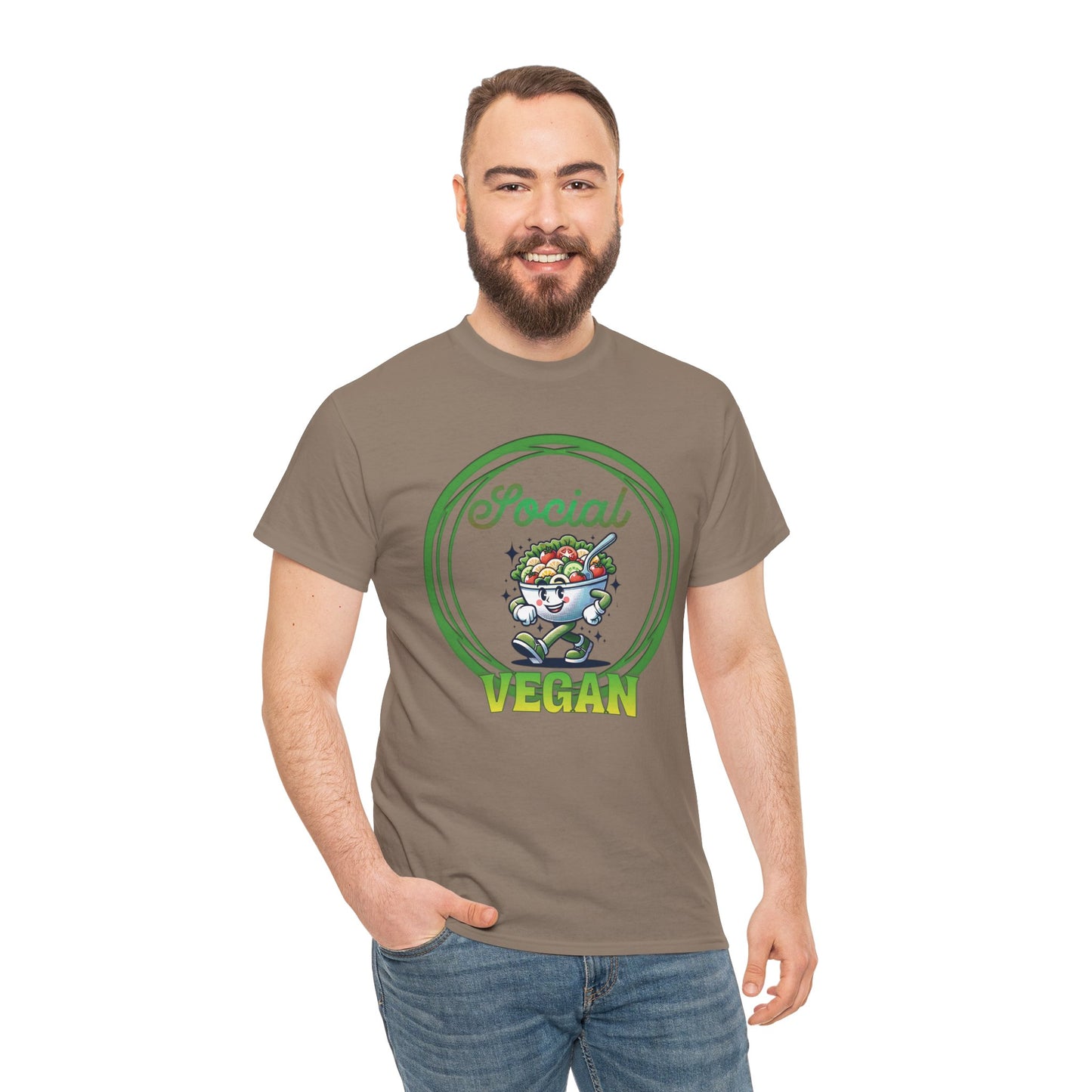 Social Vegan Unisex Tee - Man Woman Girl Love Tshirt