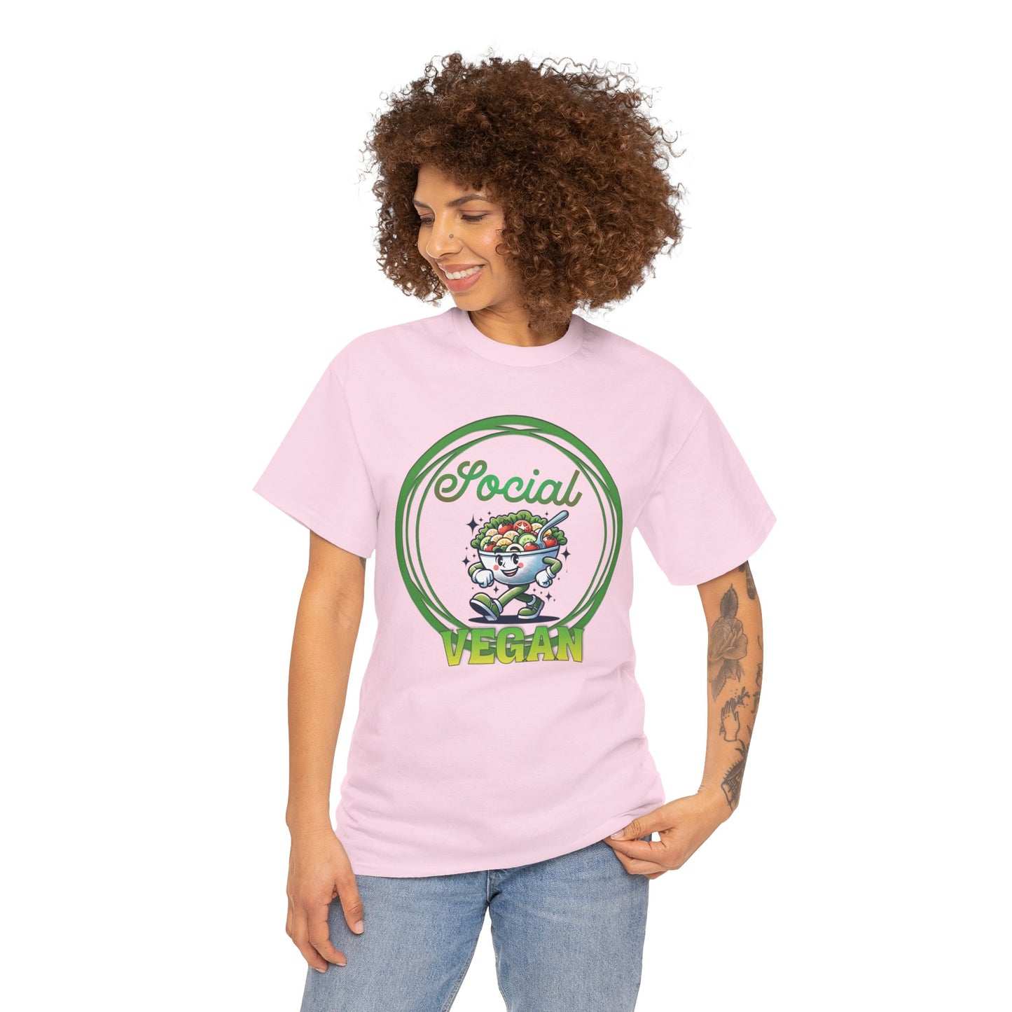 Social Vegan Unisex Tee - Man Woman Girl Love Tshirt