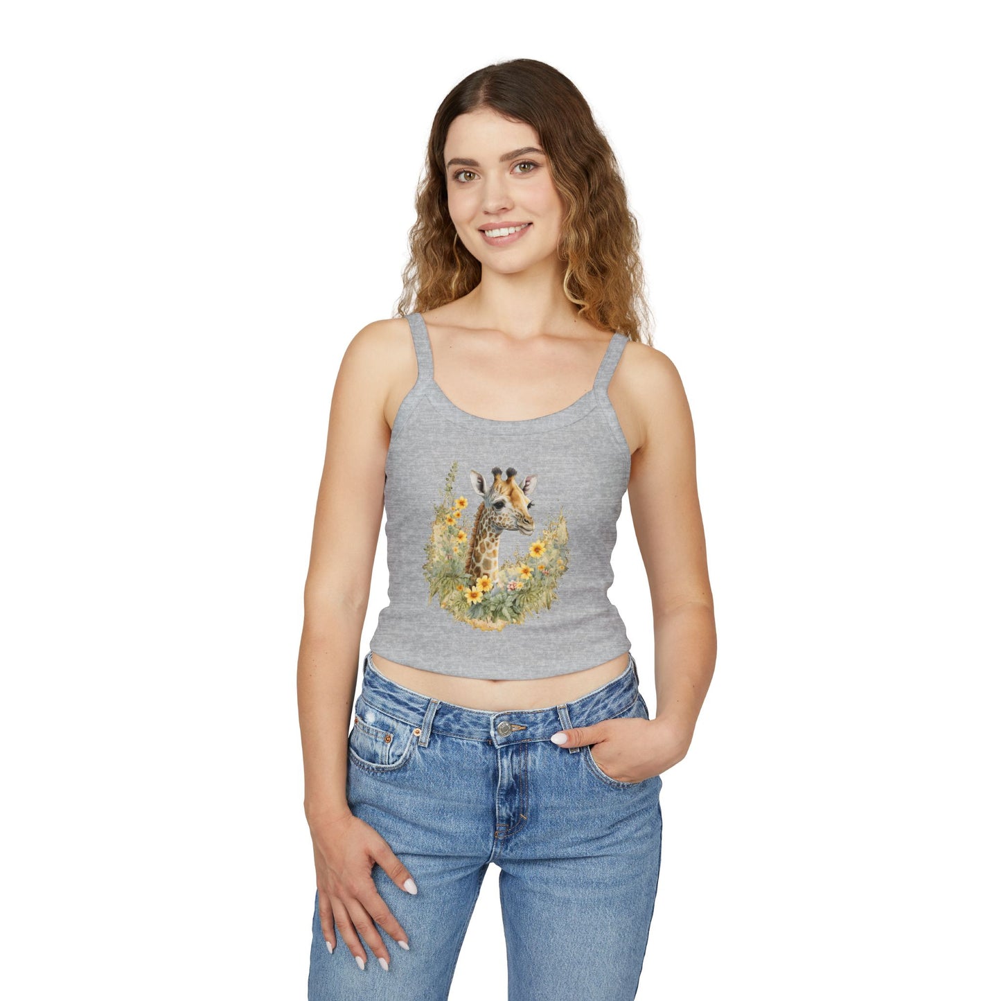 Giraffe Floral Tank Top