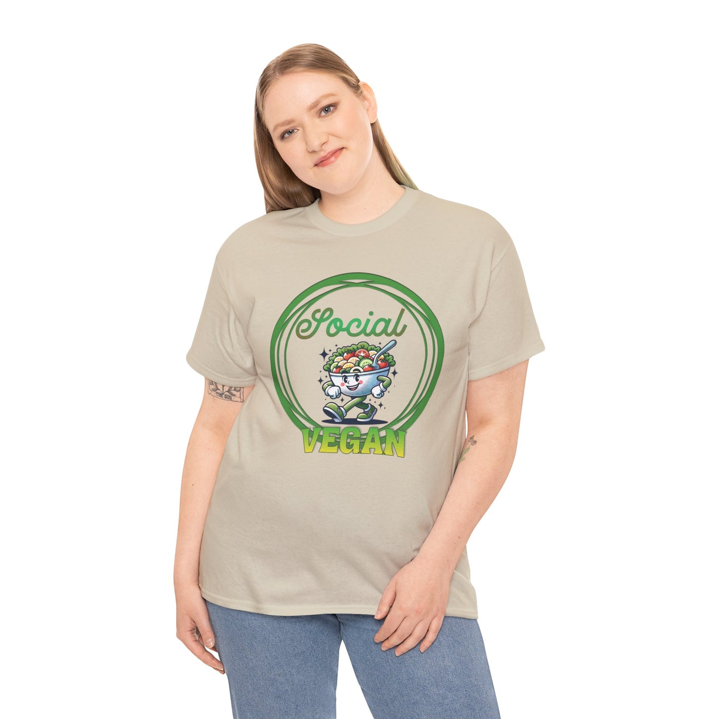 Social Vegan Unisex Tee - Man Woman Girl Love Tshirt