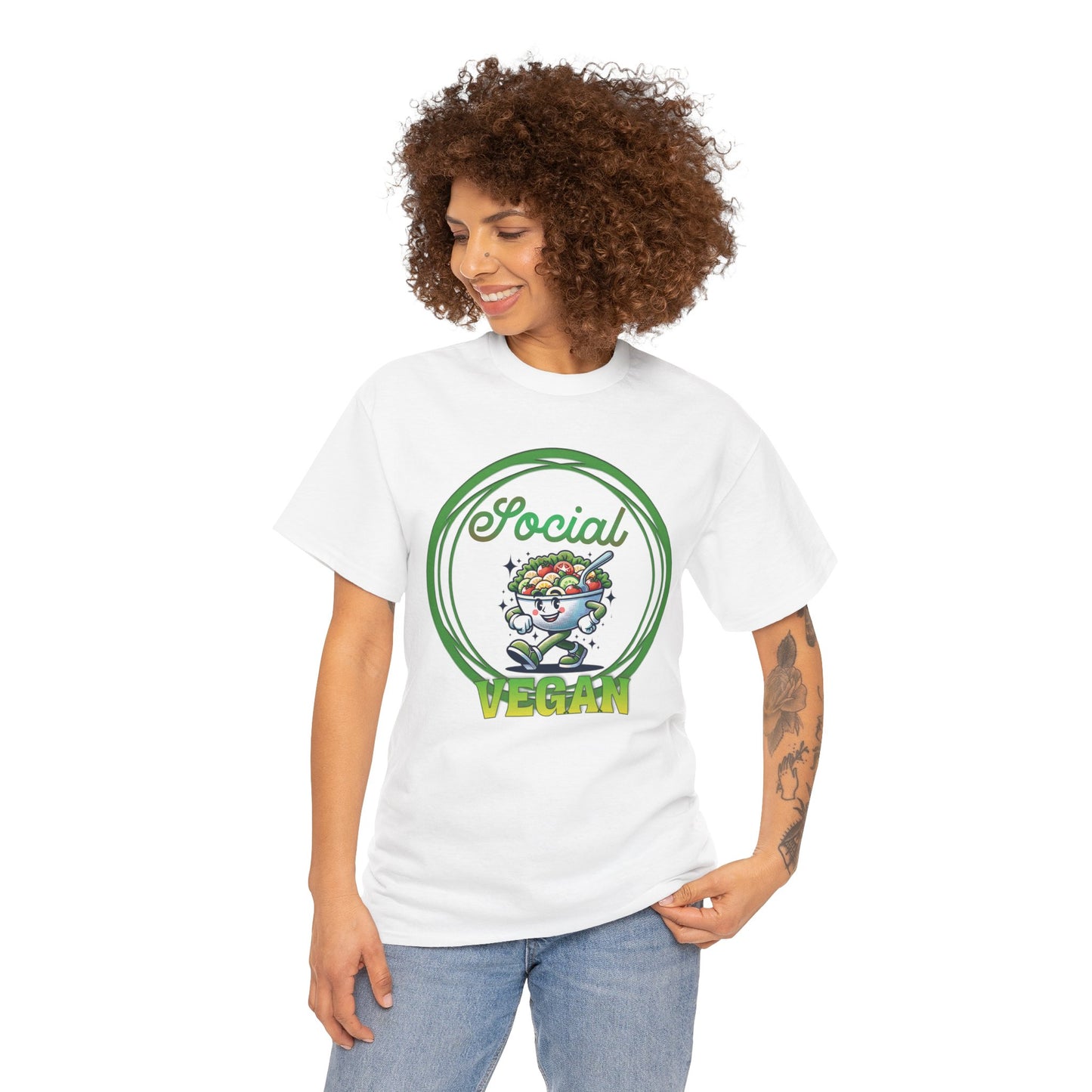 Social Vegan Unisex Tee - Man Woman Girl Love Tshirt