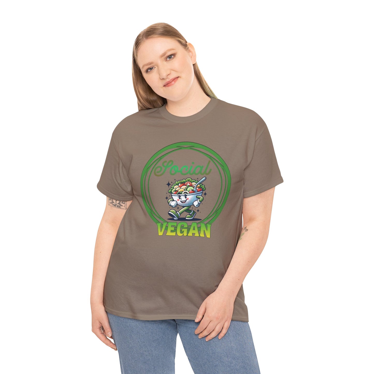 Social Vegan Unisex Tee - Man Woman Girl Love Tshirt