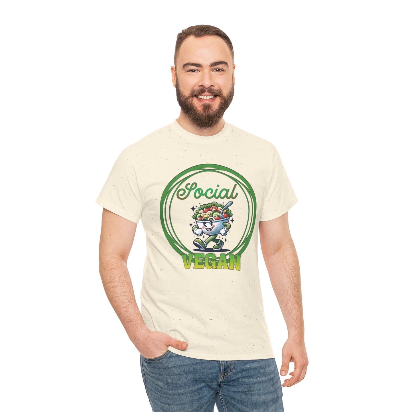 Social Vegan Unisex Tee - Man Woman Girl Love Tshirt