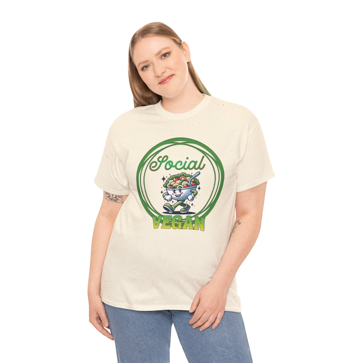 Social Vegan Unisex Tee - Man Woman Girl Love Tshirt