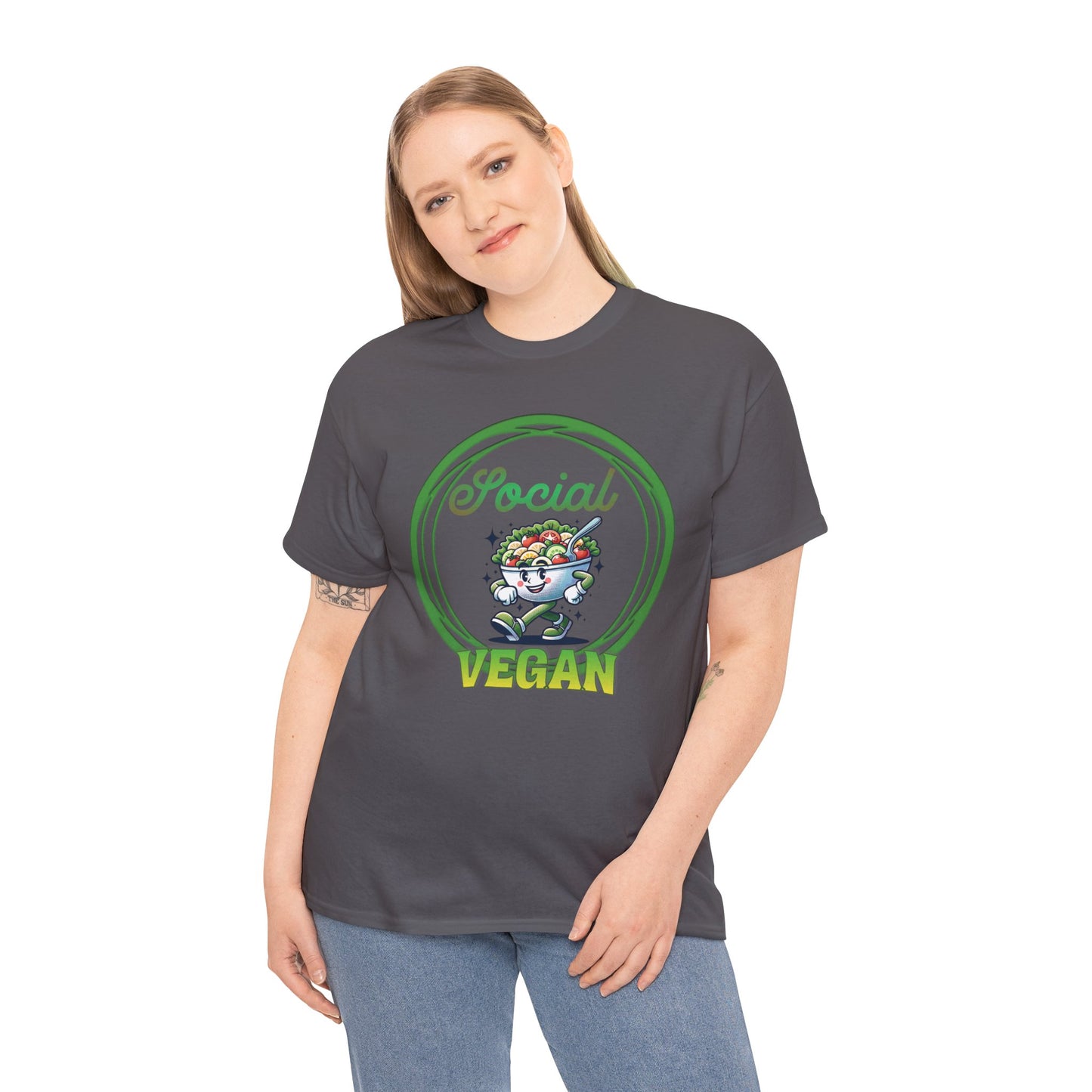 Social Vegan Unisex Tee - Man Woman Girl Love Tshirt