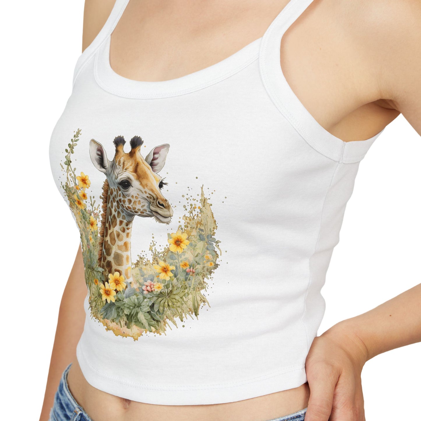 Giraffe Floral Tank Top