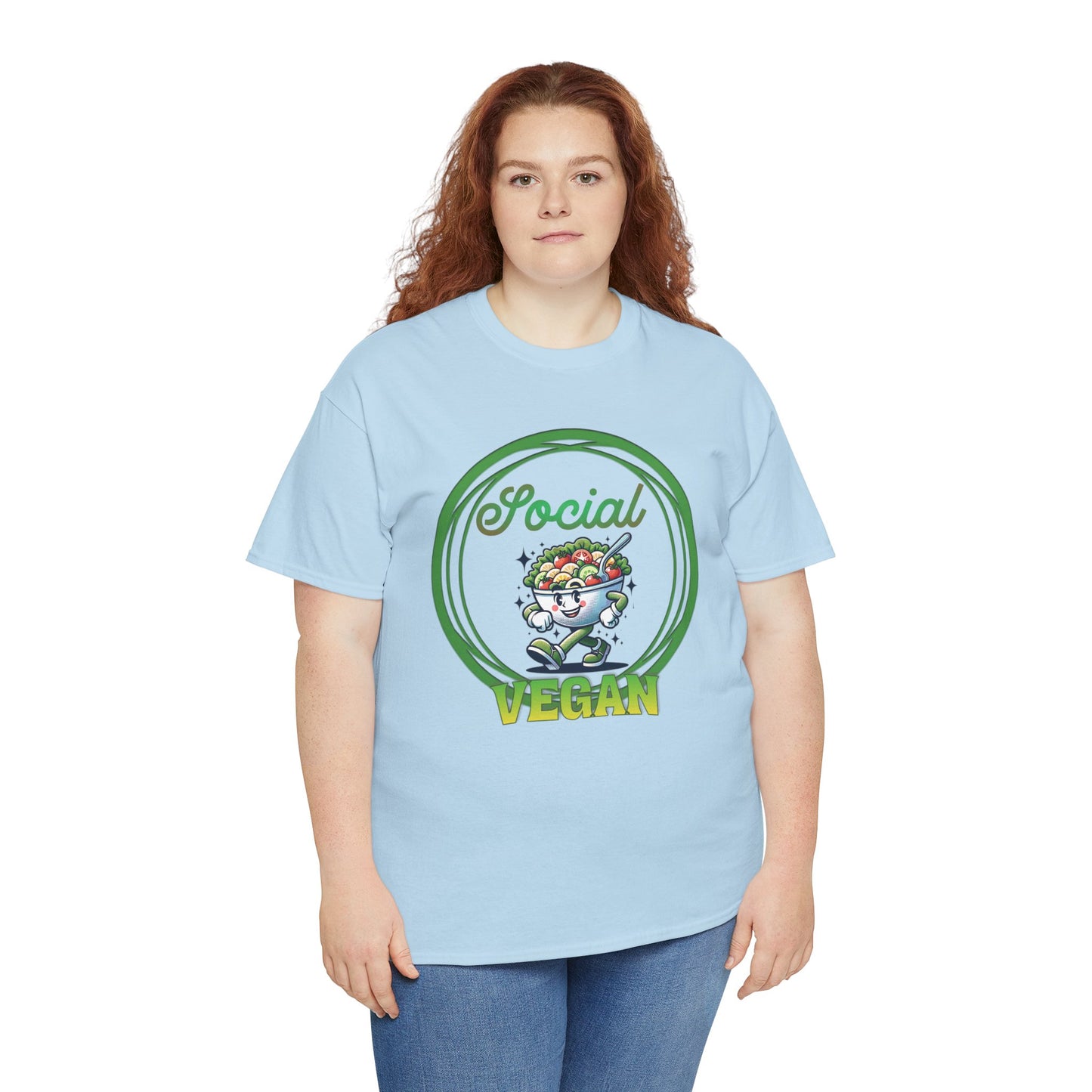 Social Vegan Unisex Tee - Man Woman Girl Love Tshirt