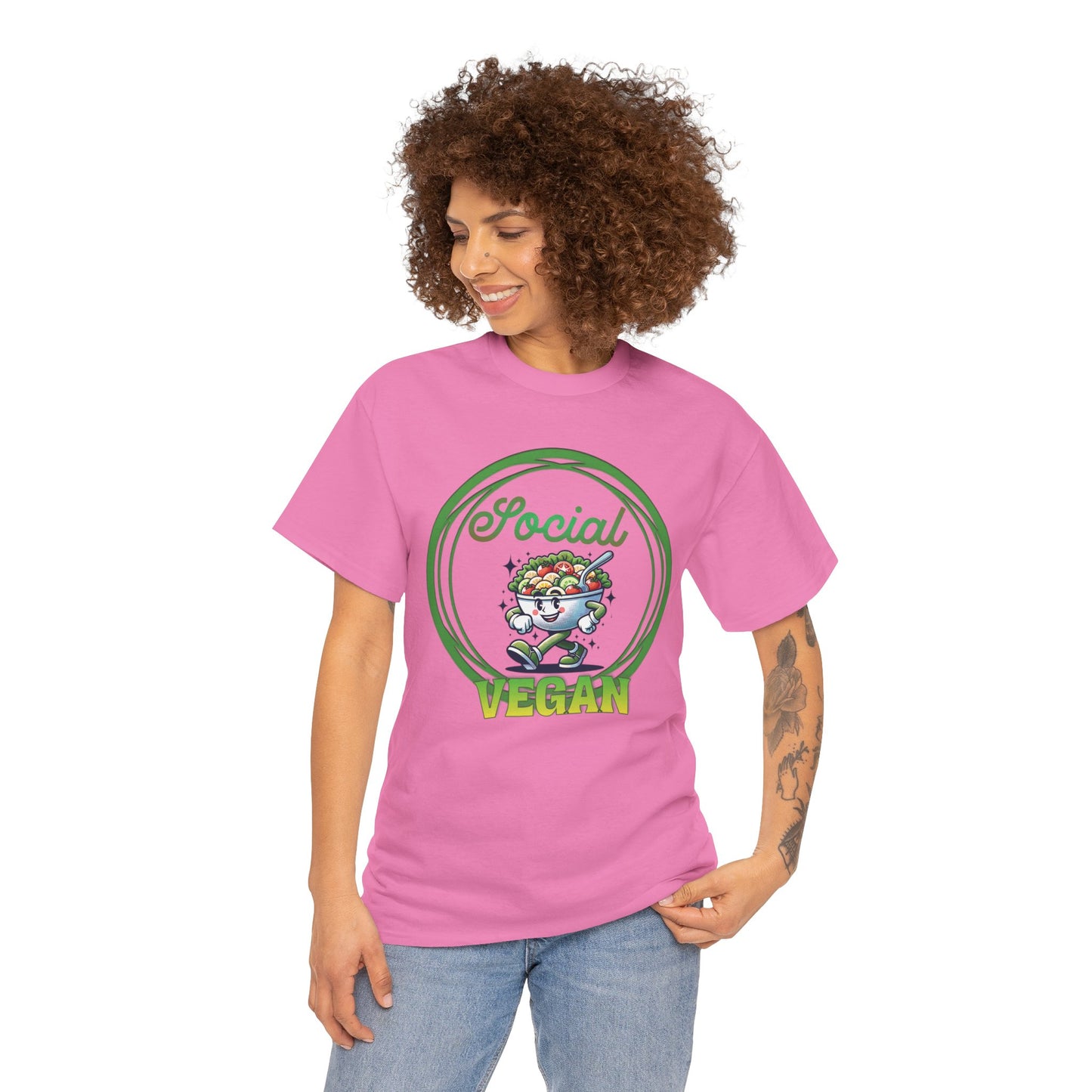 Social Vegan Unisex Tee - Man Woman Girl Love Tshirt