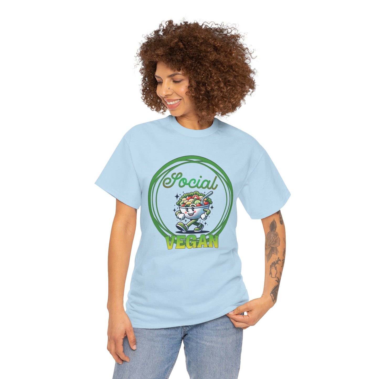 Social Vegan Unisex Tee - Man Woman Girl Love Tshirt