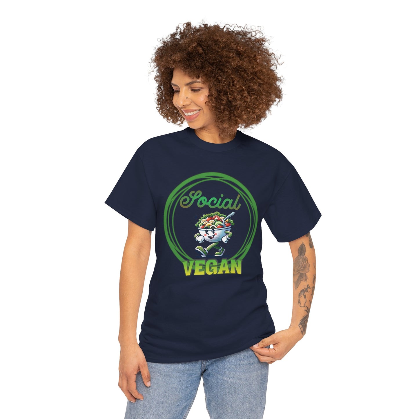 Social Vegan Unisex Tee - Man Woman Girl Love Tshirt