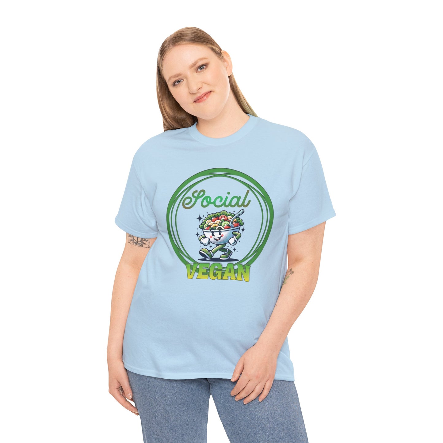 Social Vegan Unisex Tee - Man Woman Girl Love Tshirt