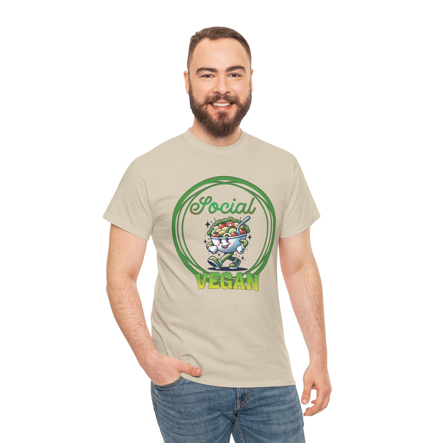 Social Vegan Unisex Tee - Man Woman Girl Love Tshirt