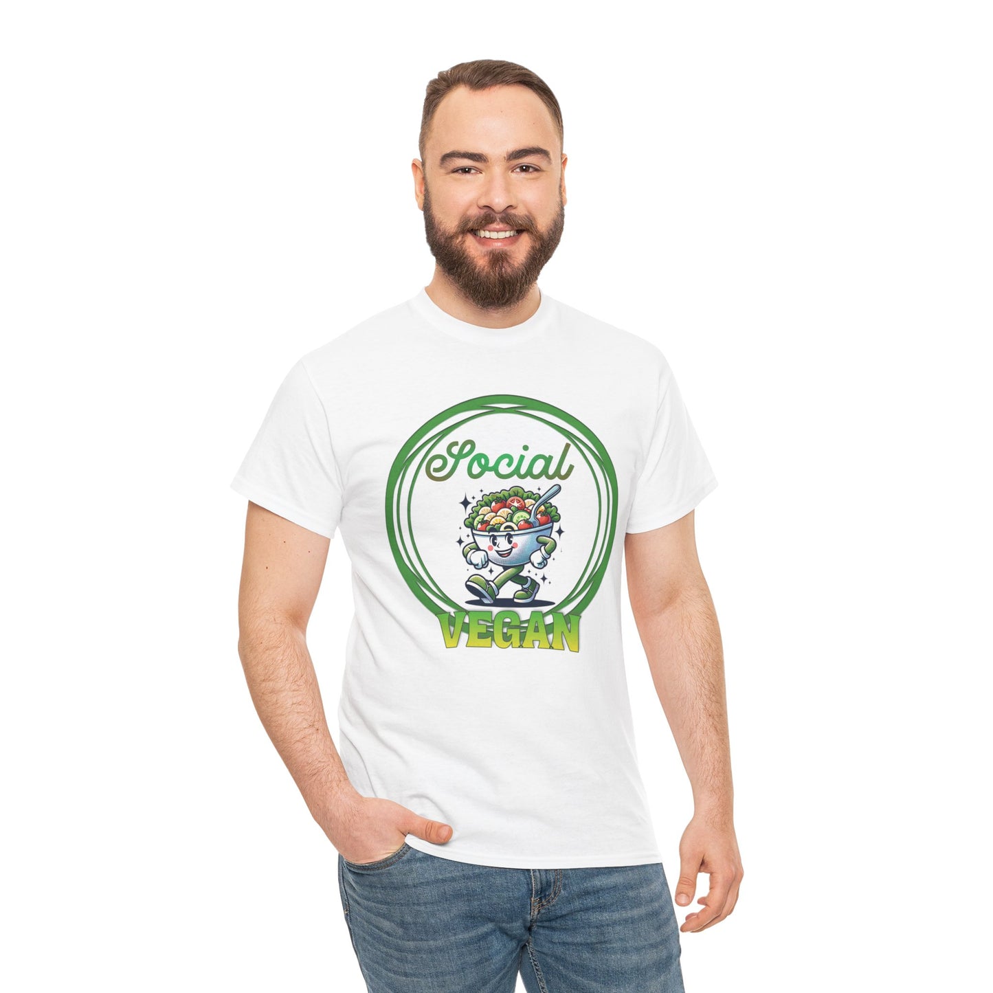 Social Vegan Unisex Tee - Man Woman Girl Love Tshirt