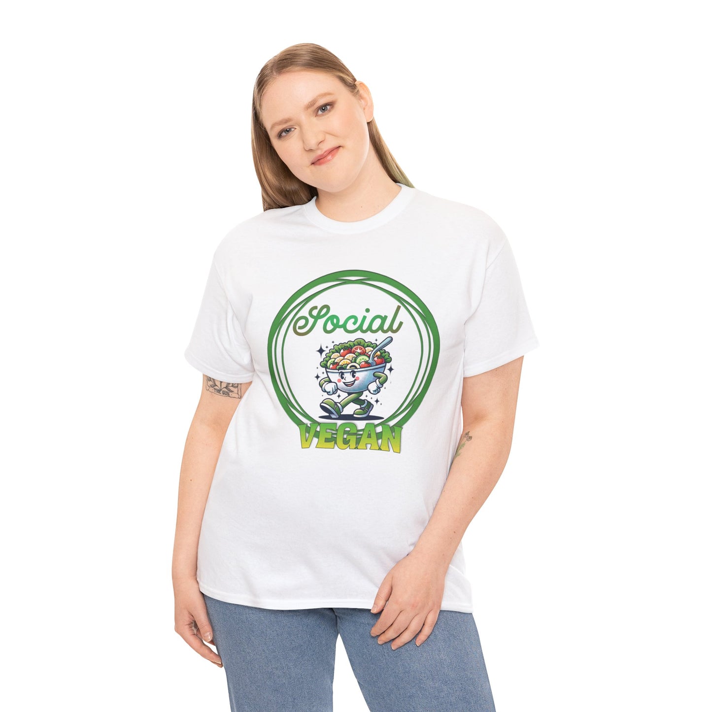 Social Vegan Unisex Tee - Man Woman Girl Love Tshirt