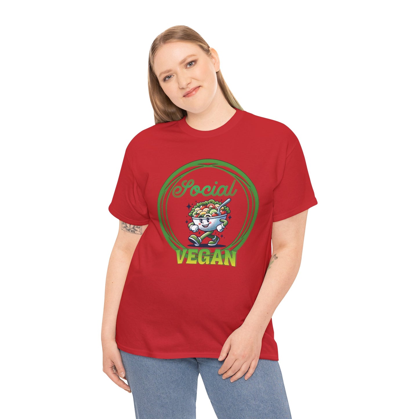 Social Vegan Unisex Tee - Man Woman Girl Love Tshirt