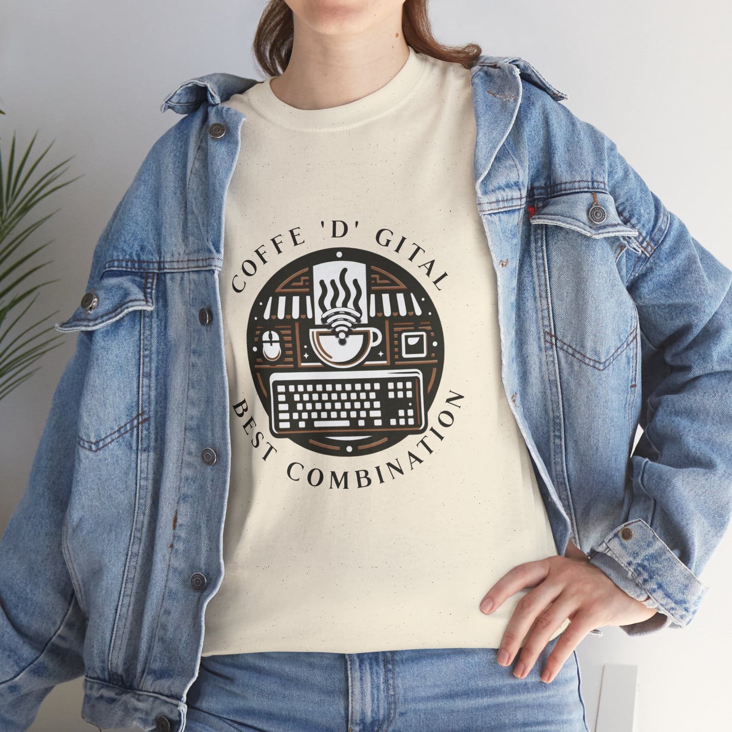 Coffee Digital Unisex Tshirt - Computer Office Love