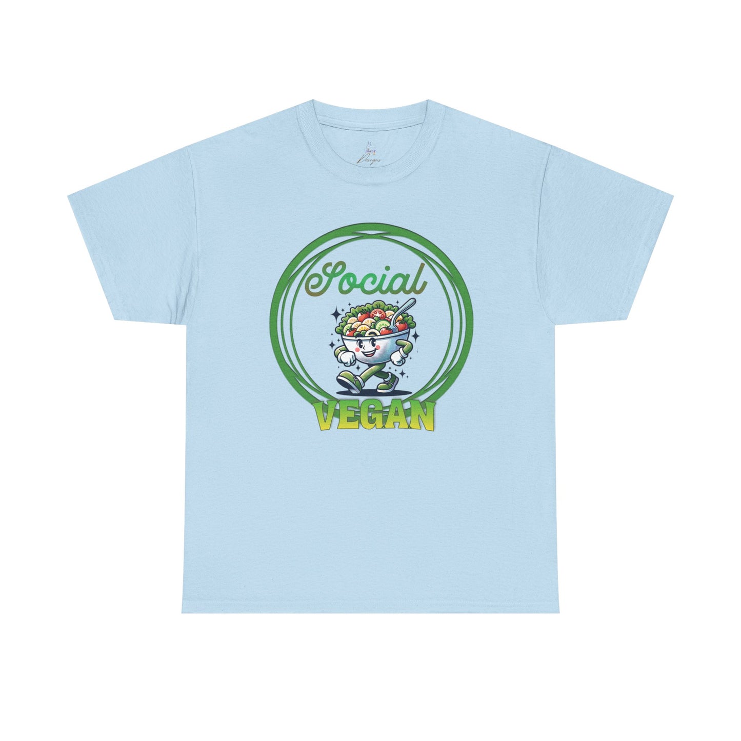 Social Vegan Unisex Tee - Man Woman Girl Love Tshirt