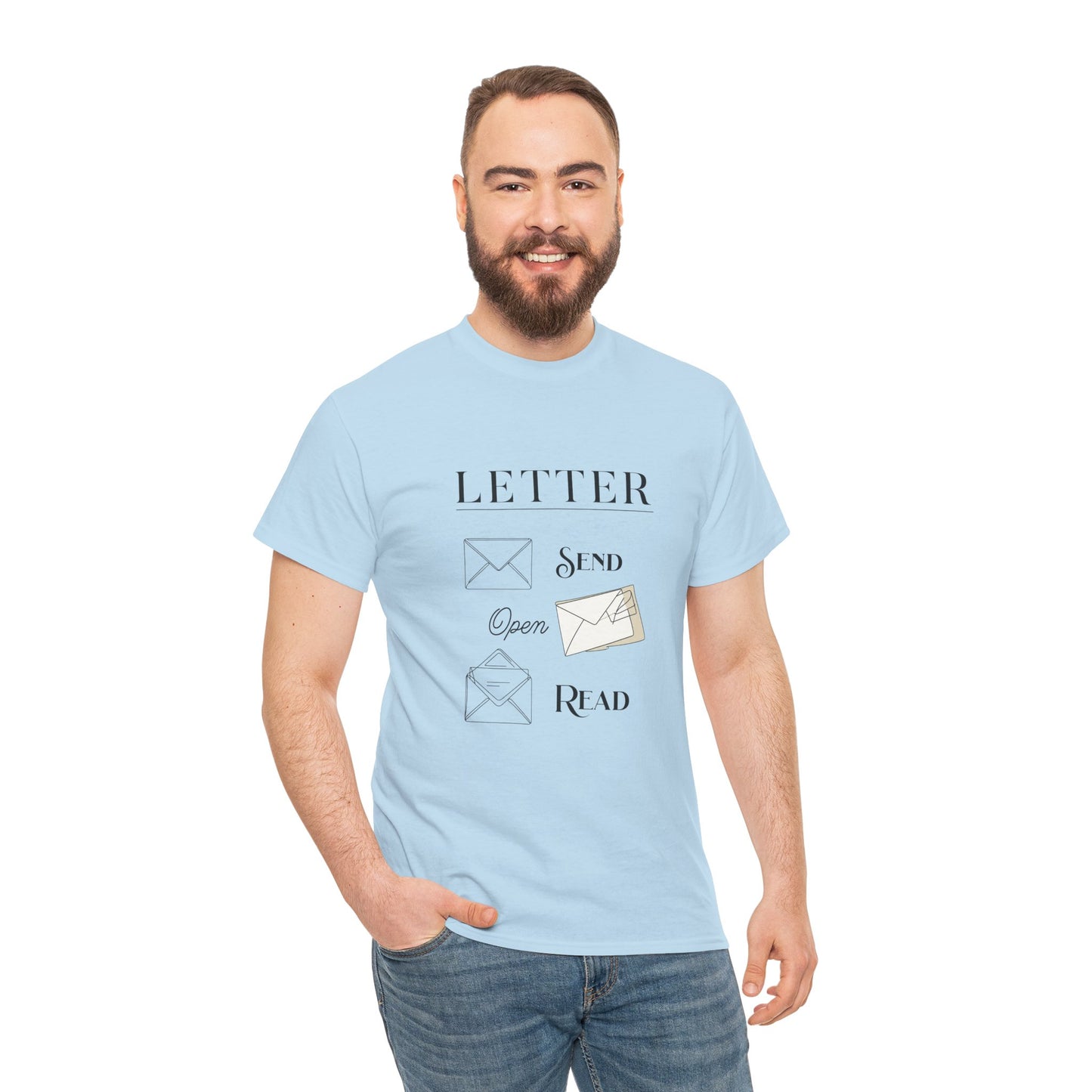 Letter T-Shirt Open Mail Reading Unisex Tee