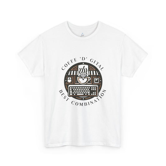 Coffee Digital Unisex Tshirt - Computer Office Love