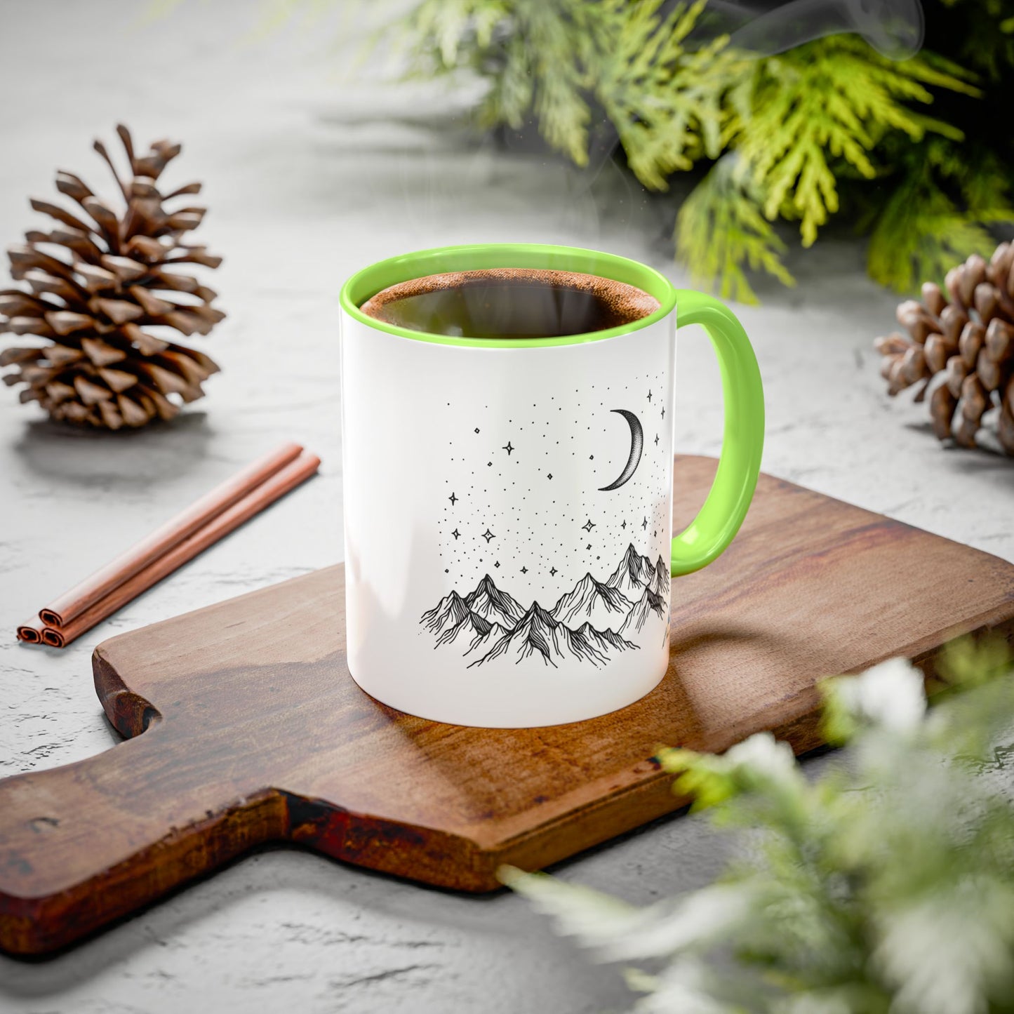 Mug Moon & Stars Mountains Colorful Tea Funny Gift 11oz 15oz