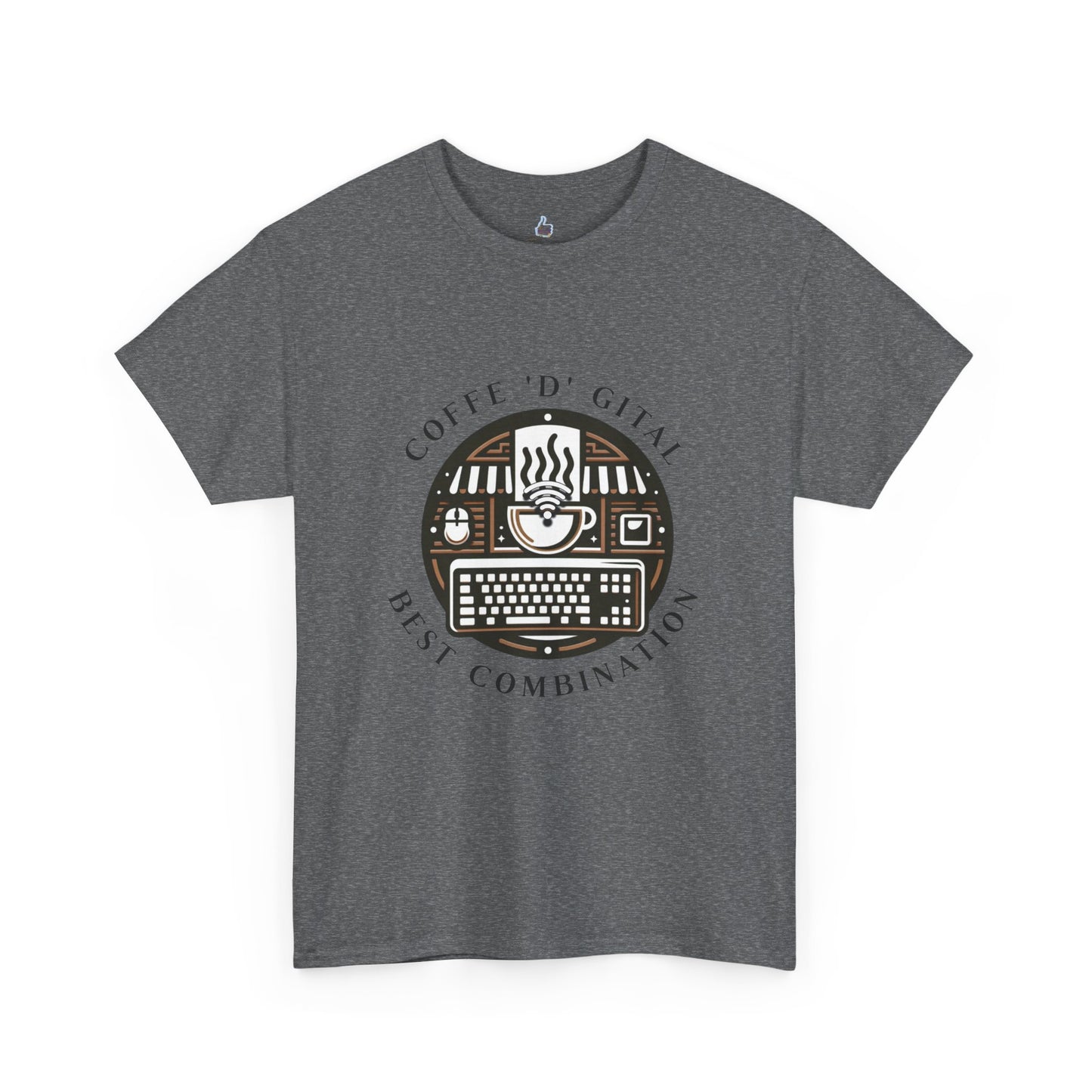 Coffee Digital Unisex Tshirt - Computer Office Love