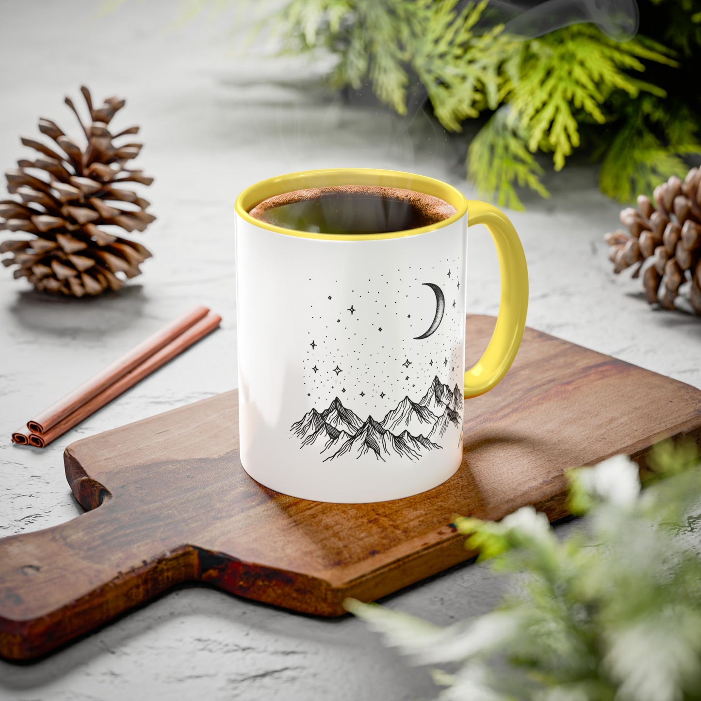 Mug Moon & Stars Mountains Colorful Tea Funny Gift 11oz 15oz