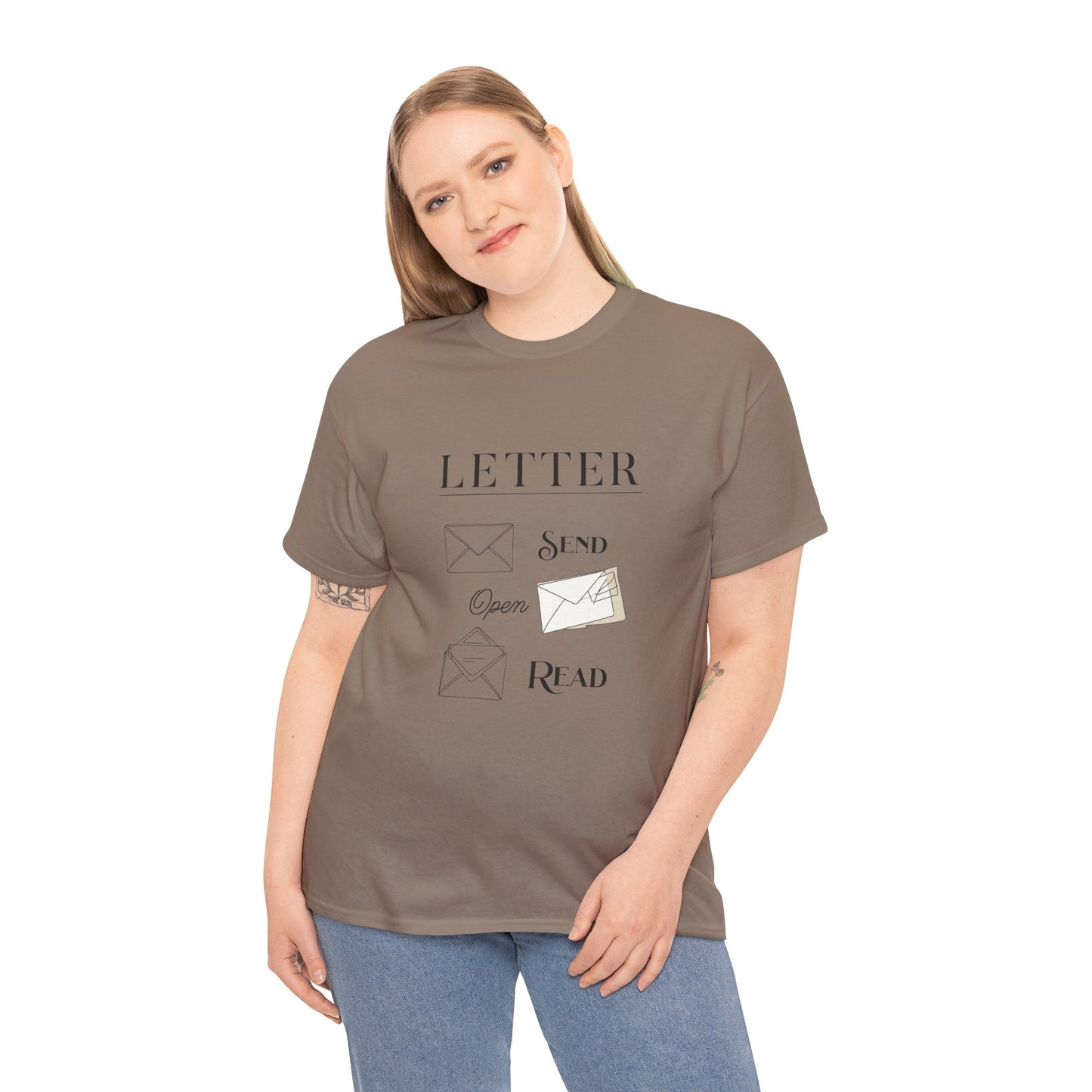 Letter T-Shirt Open Mail Reading Unisex Tee