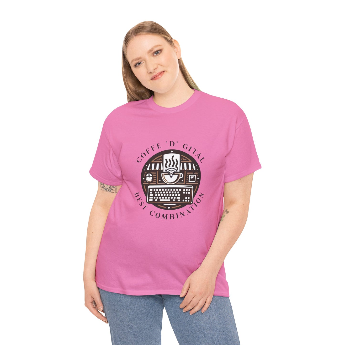 Coffee Digital Unisex Tshirt - Computer Office Love