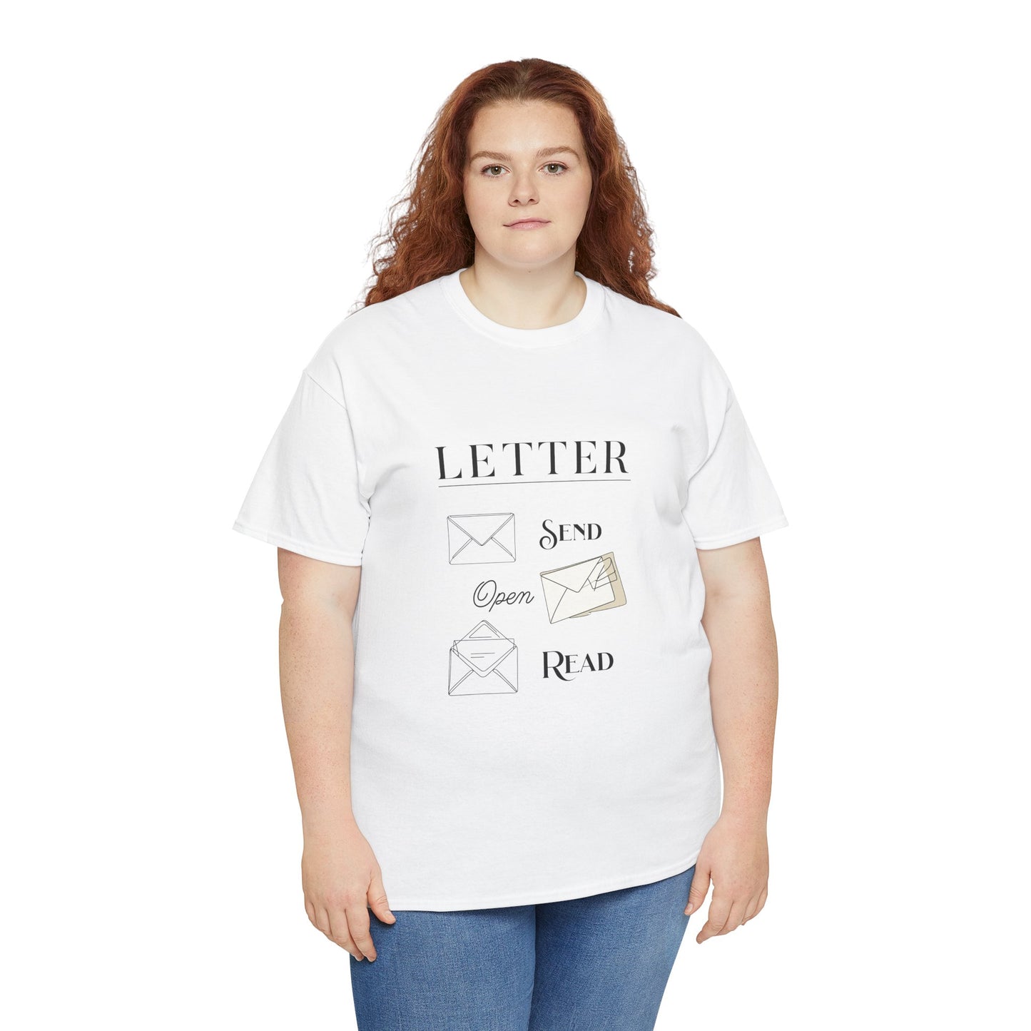 Letter T-Shirt Open Mail Reading Unisex Tee