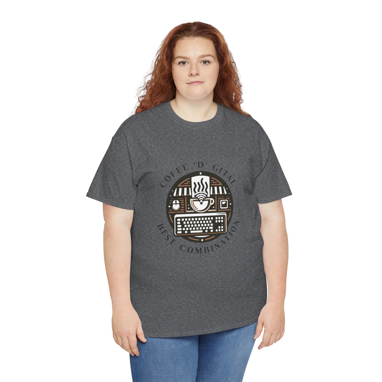 Coffee Digital Unisex Tshirt - Computer Office Love