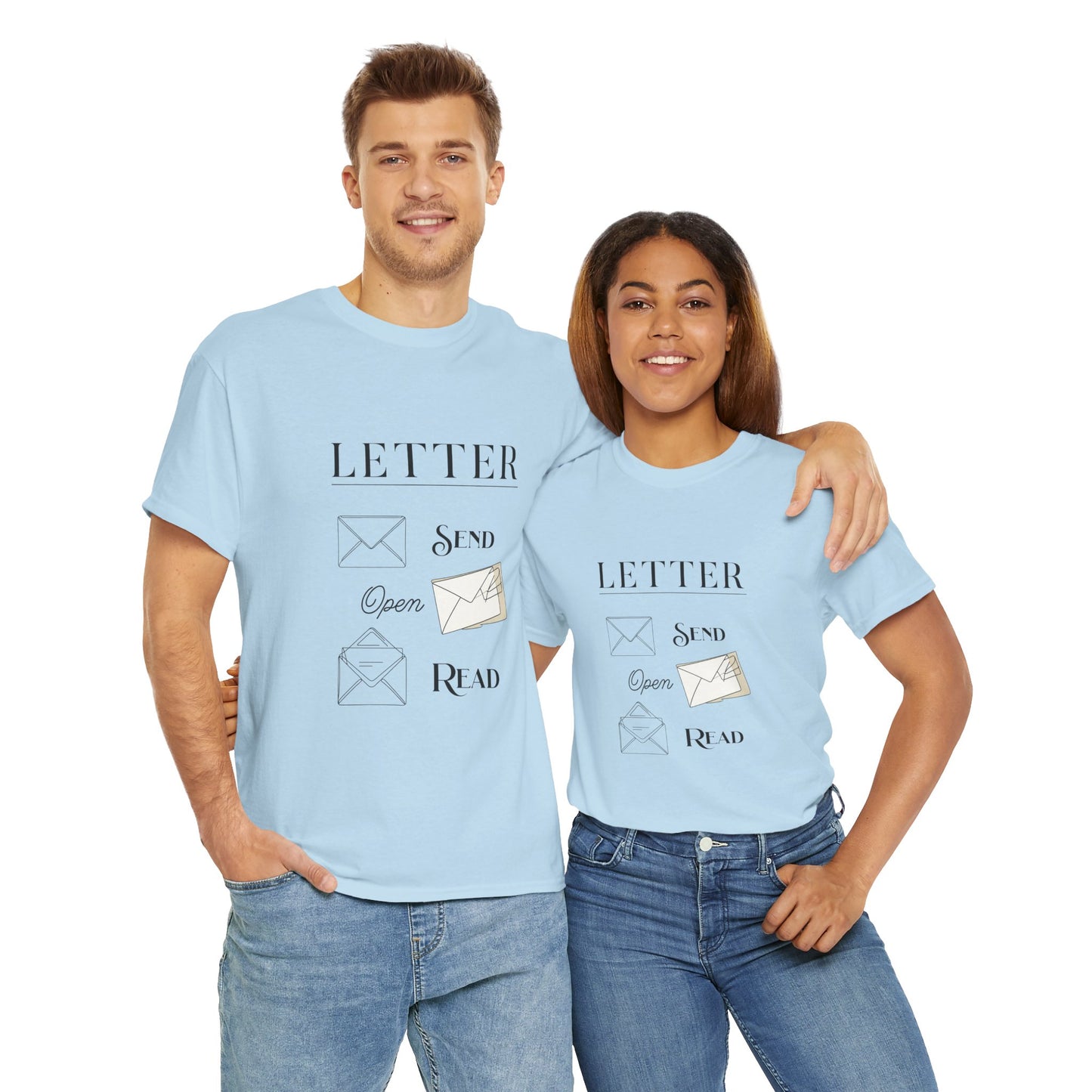 Letter T-Shirt Open Mail Reading Unisex Tee
