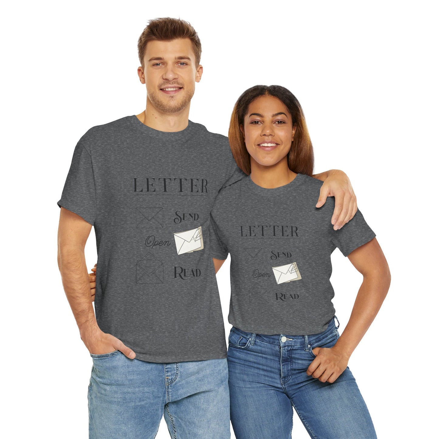 Letter T-Shirt Open Mail Reading Unisex Tee