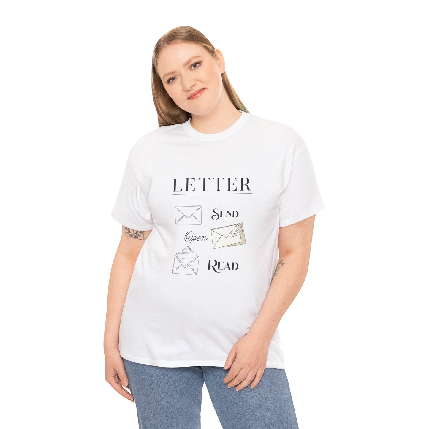 Letter T-Shirt Open Mail Reading Unisex Tee