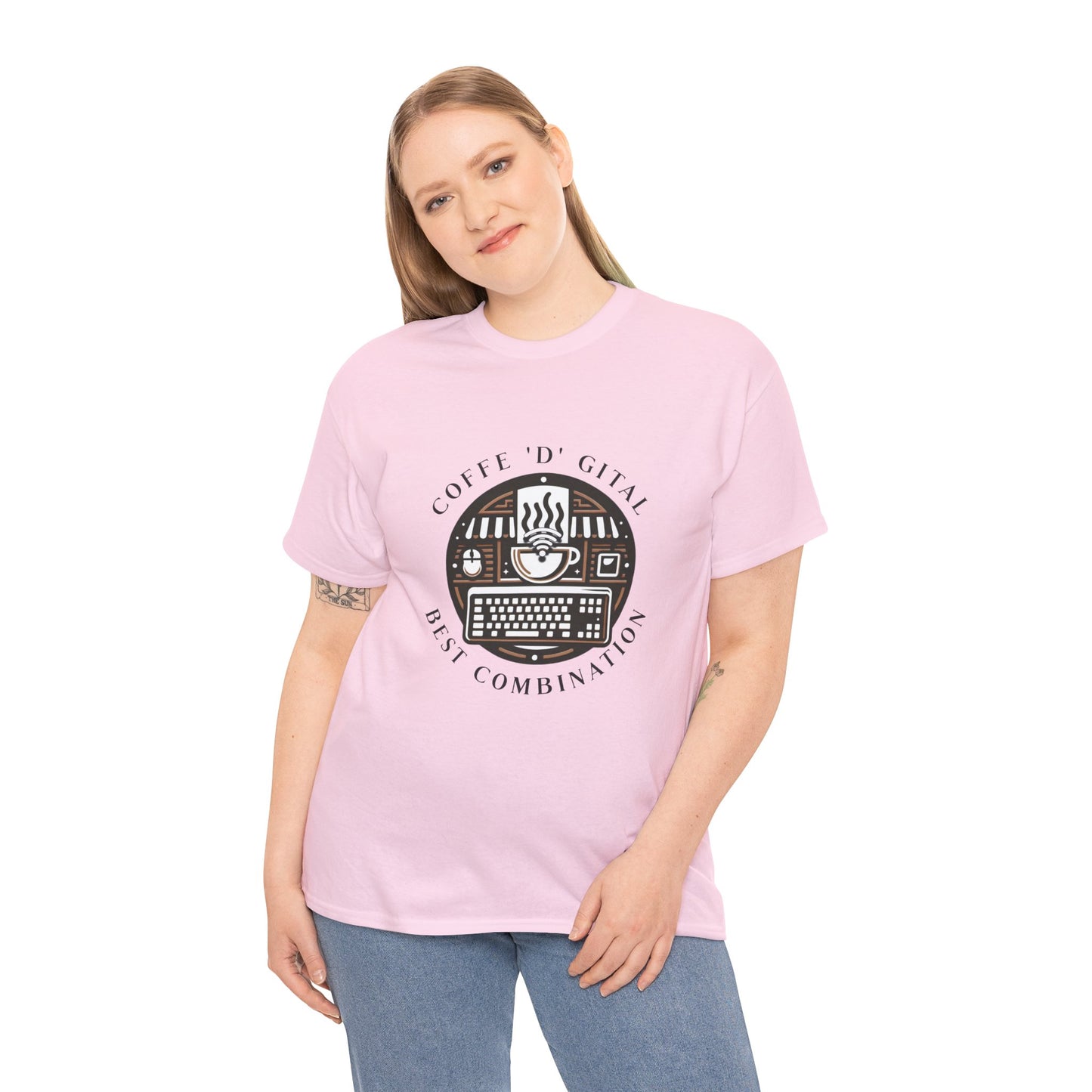 Coffee Digital Unisex Tshirt - Computer Office Love
