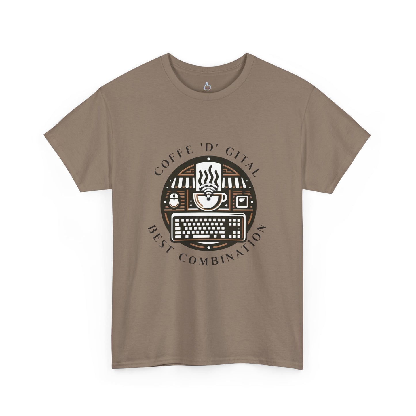 Coffee Digital Unisex Tshirt - Computer Office Love