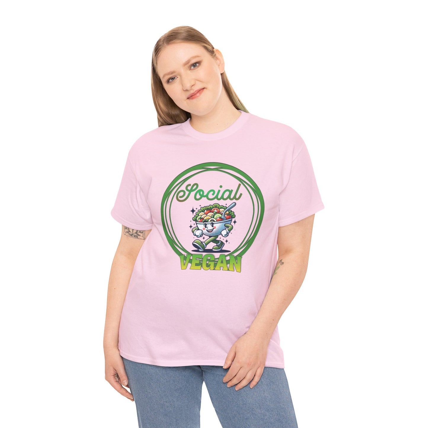 Social Vegan Unisex Tee - Man Woman Girl Love Tshirt