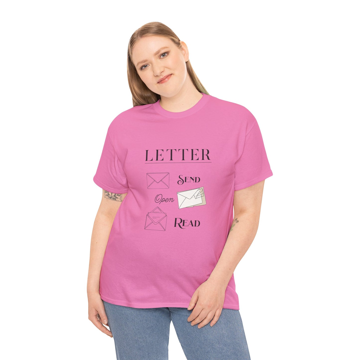 Letter T-Shirt Open Mail Reading Unisex Tee