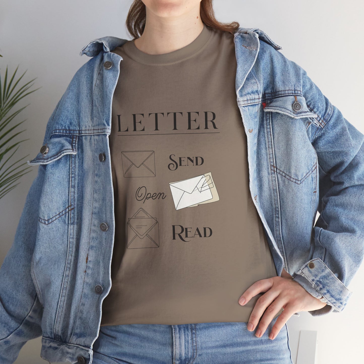 Letter T-Shirt Open Mail Reading Unisex Tee