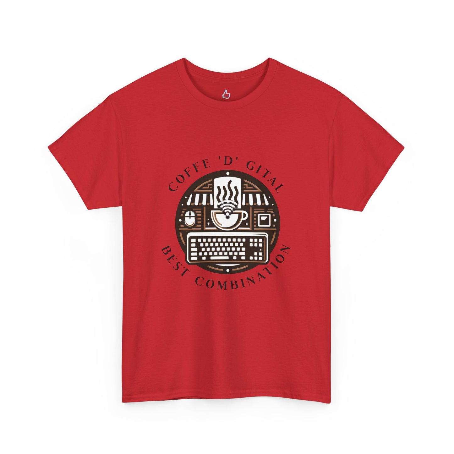 Coffee Digital Unisex Tshirt - Computer Office Love