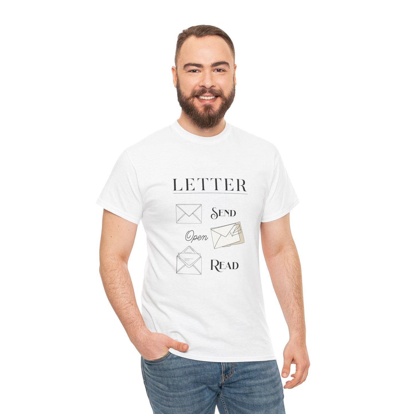 Letter T-Shirt Open Mail Reading Unisex Tee