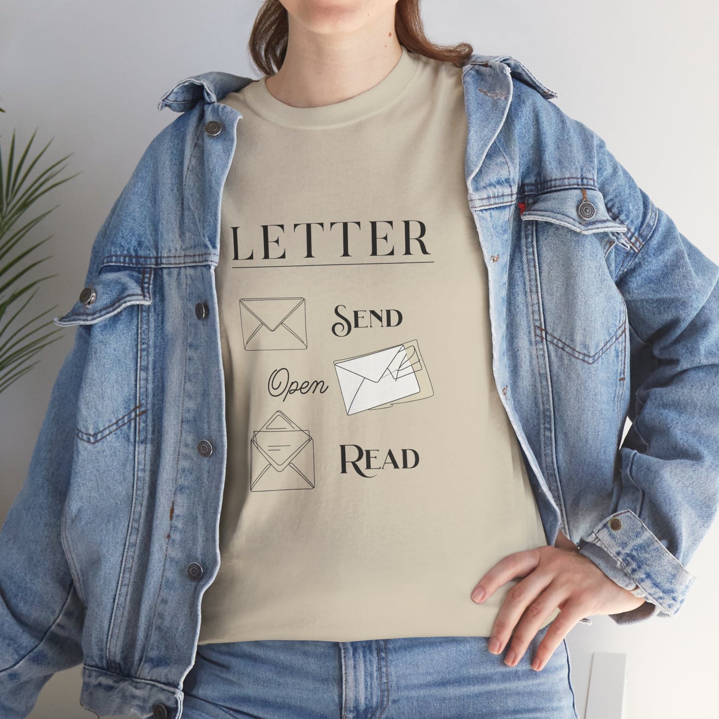 Letter T-Shirt Open Mail Reading Unisex Tee