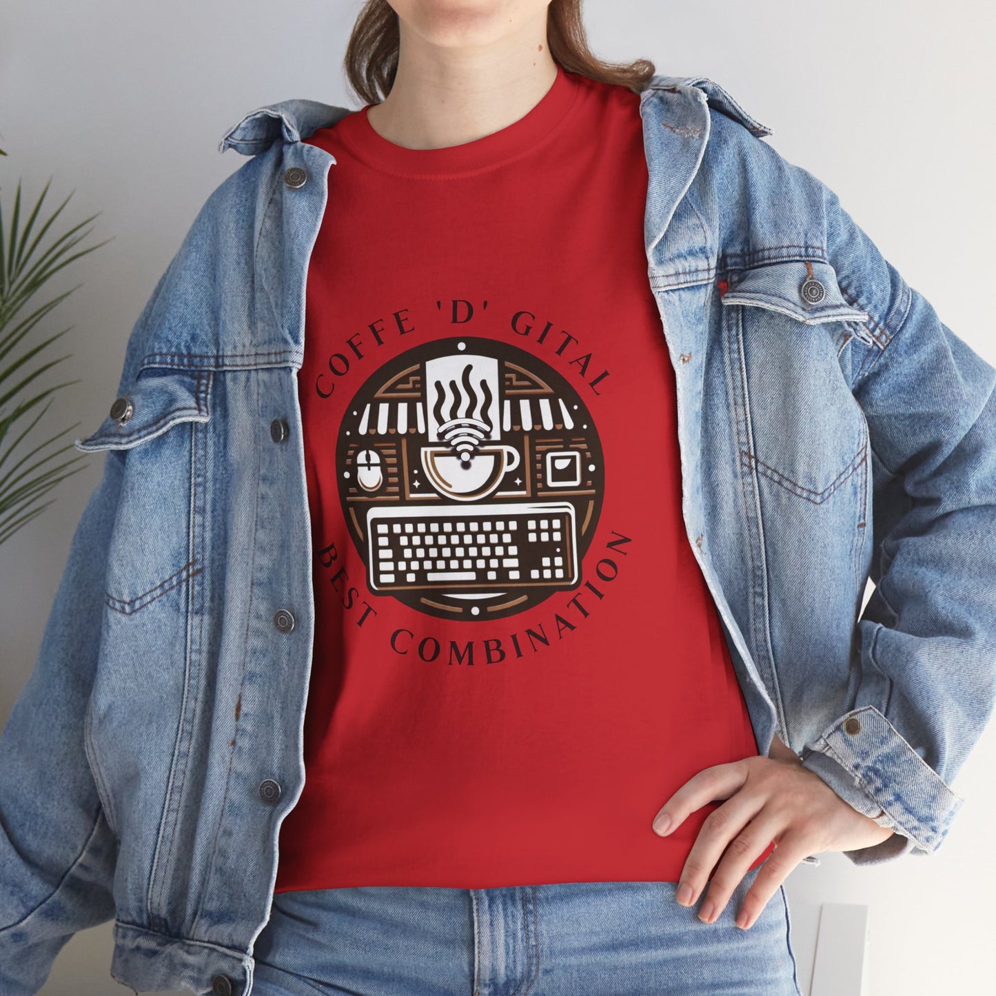 Coffee Digital Unisex Tshirt - Computer Office Love