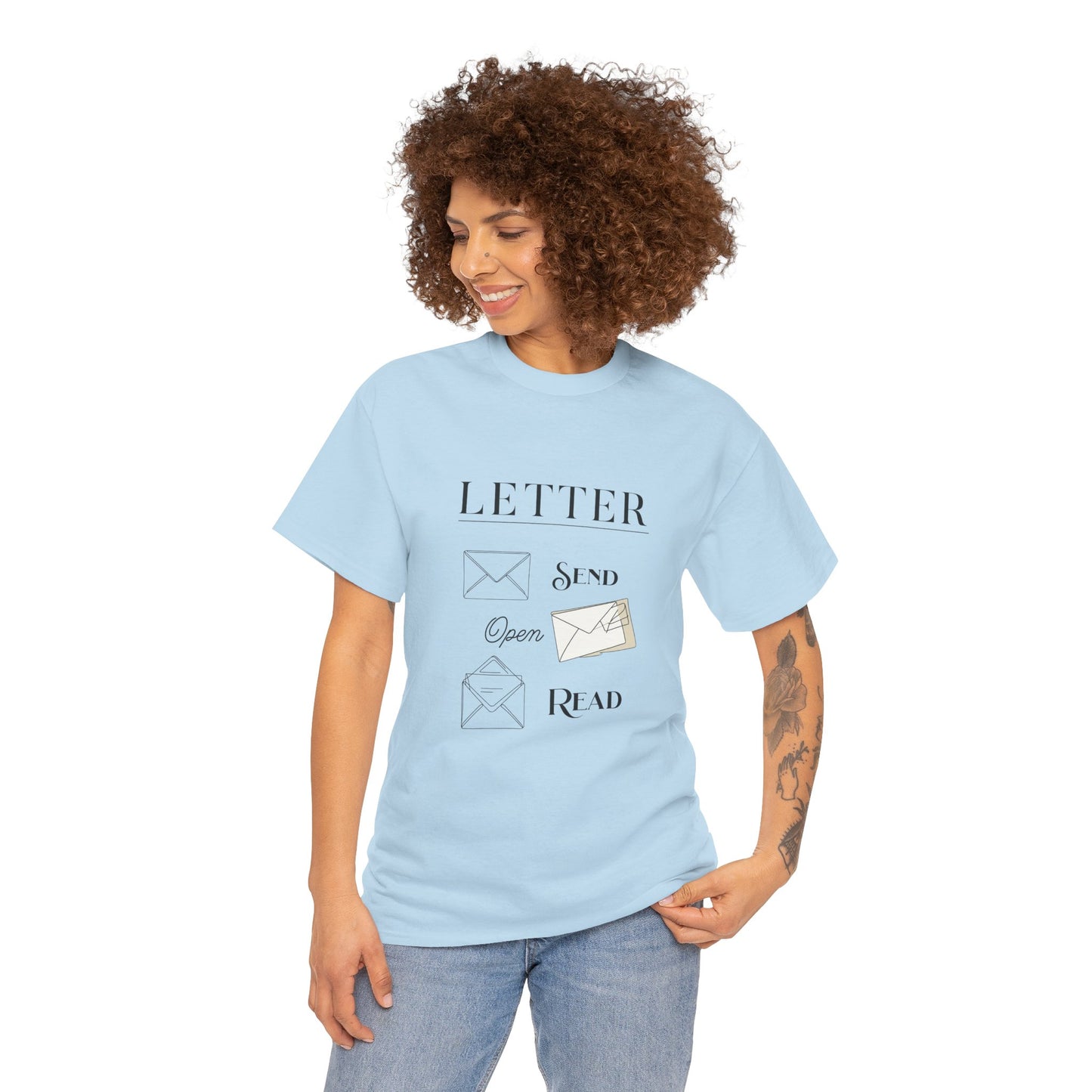 Letter T-Shirt Open Mail Reading Unisex Tee