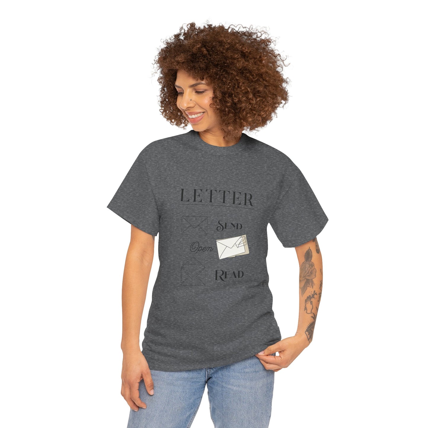 Letter T-Shirt Open Mail Reading Unisex Tee